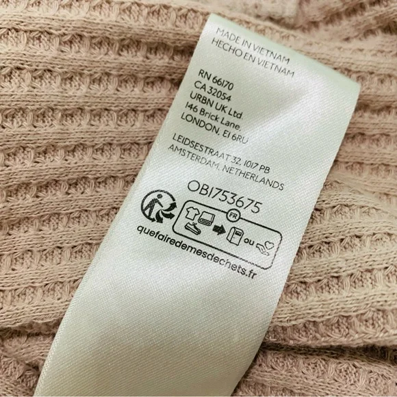 Free People We The Free Coraline Slouchy Knit Pullover Blush Pink Medium - Picture 7 of 9